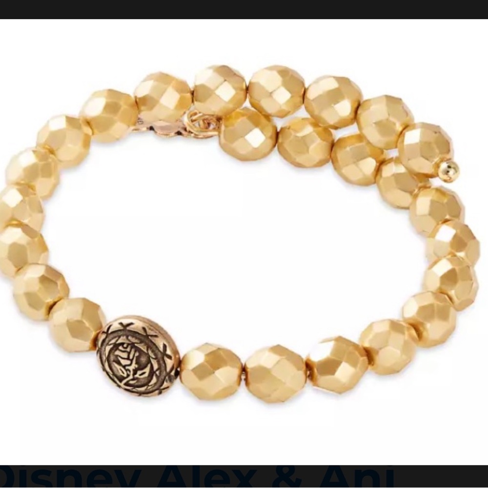 Disney Alex & Ani Beauty & the Beast Gold Wrap Bracelet